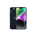 Dark blue iPhone shown from front and back, with notch and a colorful display against a white background.