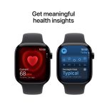 Two smartwatches displaying health data: left shows heart rate 68 BPM, right shows overnight/vitals with 'Typical' label.