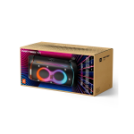 Box packaging for a JBL PartyBox 720 portable party speaker, featuring colorful LED rings on the front panel.