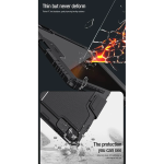 Phone case with rugged design shown protecting a smartphone from impact, highlighting tamper-resistance and edge protection.