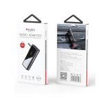 Packaging for Esido Audio Adapter: two white boxes with a small black transmitter/receiver device on the front and a black hanging tab above each box.