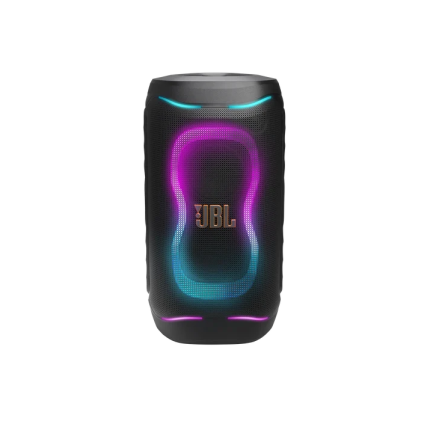JBL portable Bluetooth speaker with multicolor LED lights around the front grille.