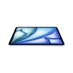 Flat tablet on a white background displaying a blue abstract wallpaper, viewed from a slight angle.