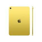 Gold tablet (iPad) viewed from back and side, showing the Apple logo and rounded corners on a solid white background